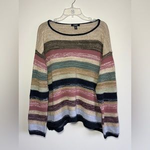 Chaps. Striped Sweater. Size XL.
